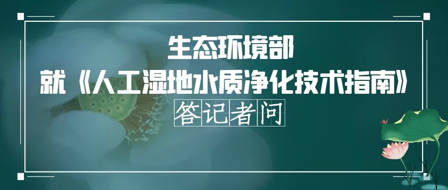 政策解读 | 稳定人工湿地水质净化效果，实现长期有效运行